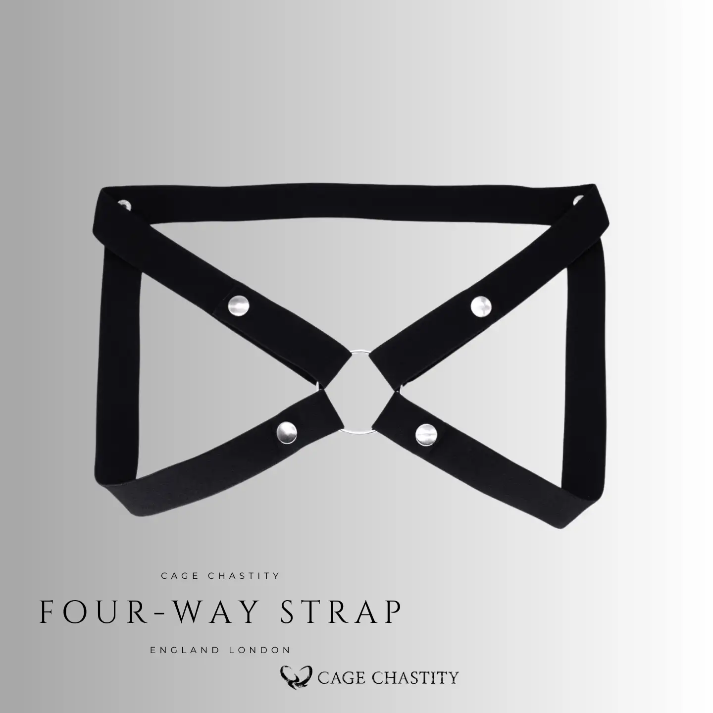 four way style chastity cage strap