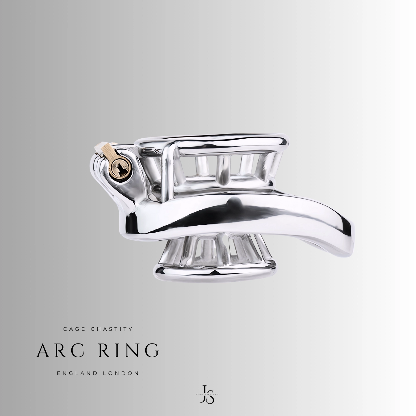 CC24 chastity cage paired with an arc ring,