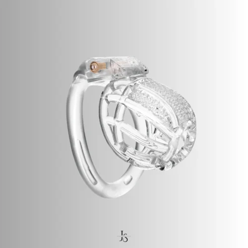 Medium-size arc ring with a semi-transparent clear design, offering a sleek and refined look.