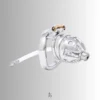 sounding tube connected to chastity cage