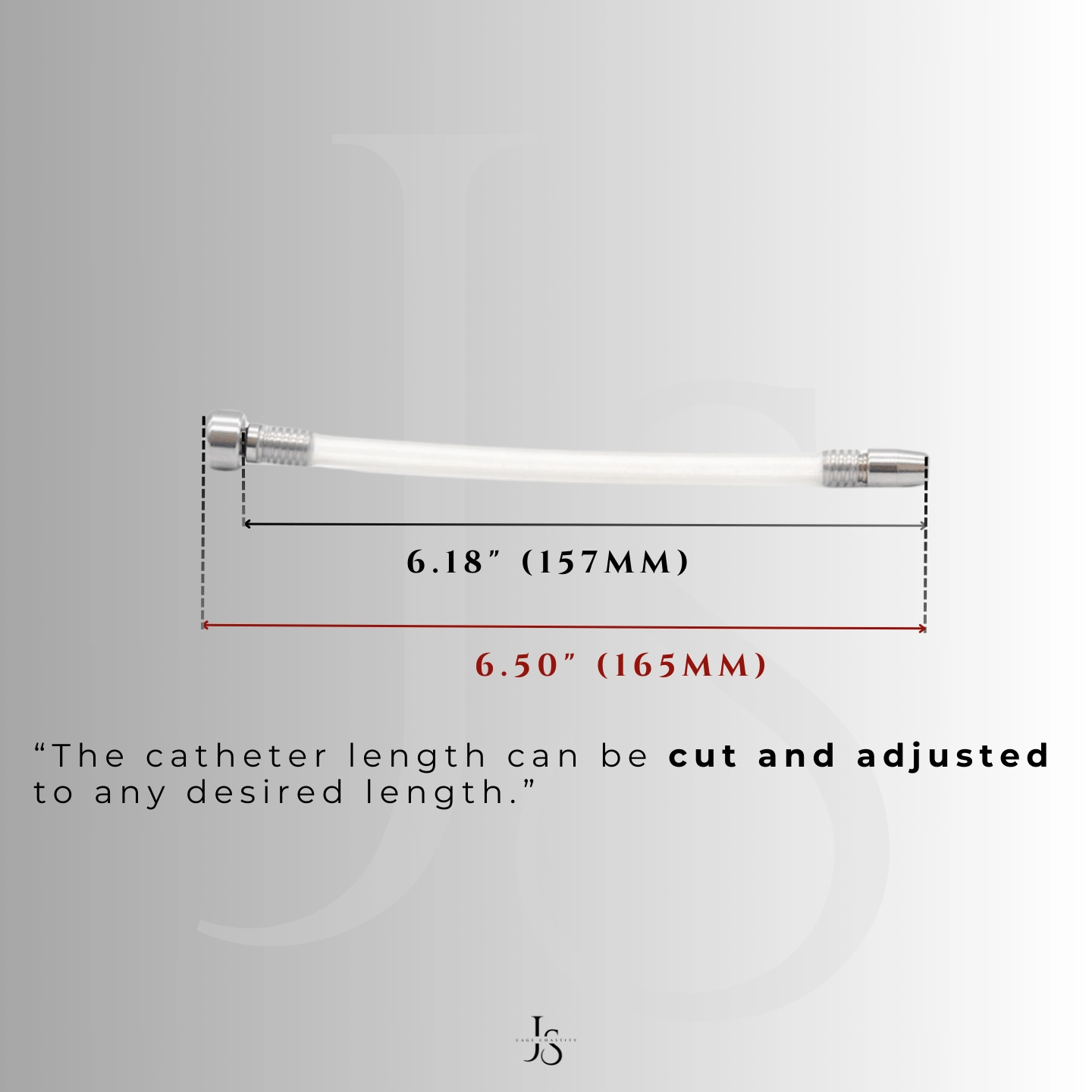 total length of the tube is 165mm