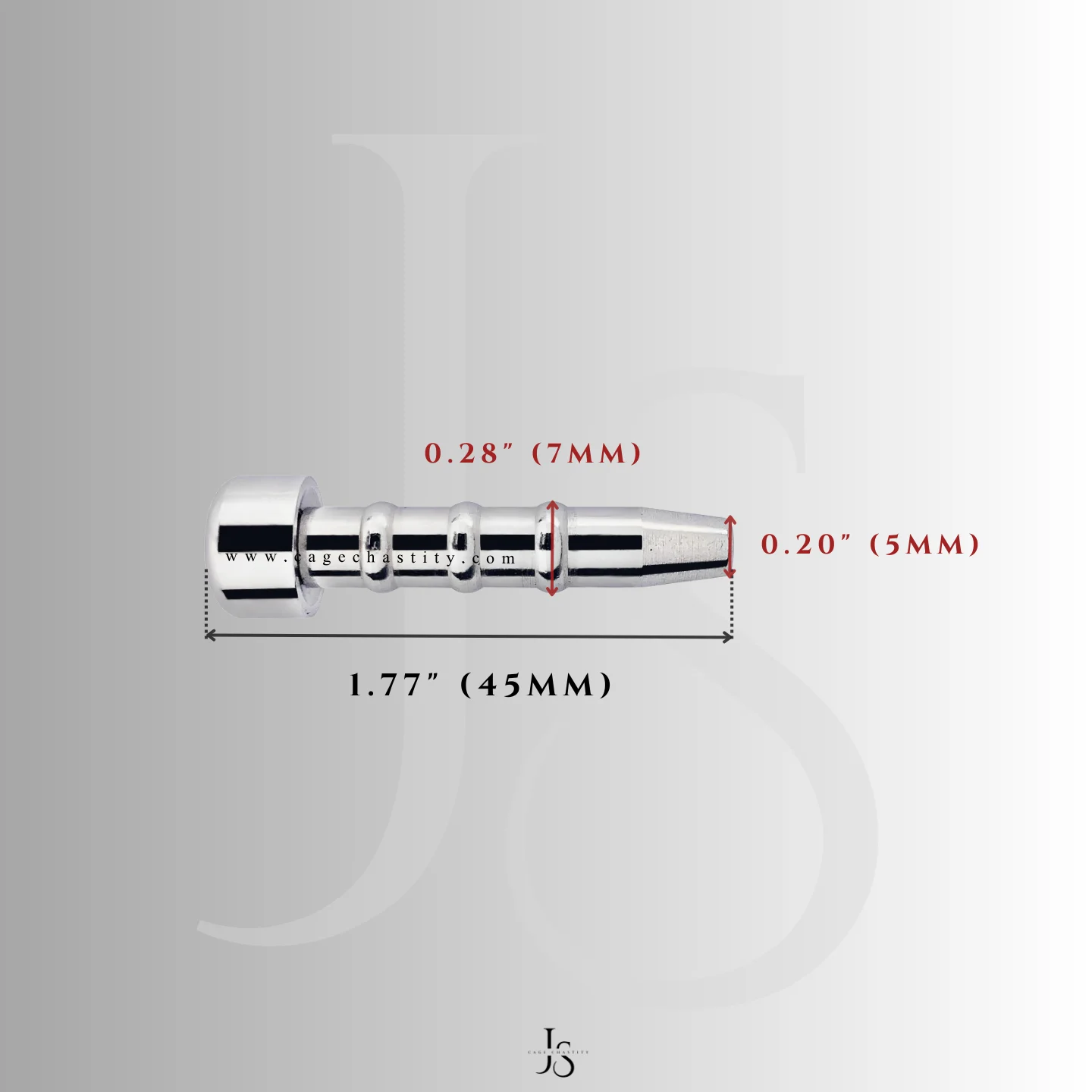 length of the sounding tube, 45mm long