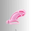 side view of the sleek pink cage