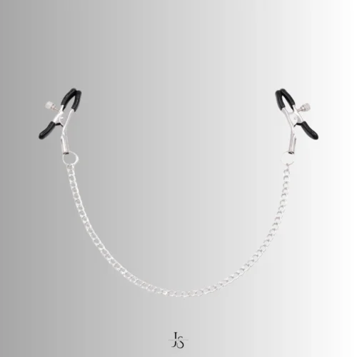 black nipple clamp with chain