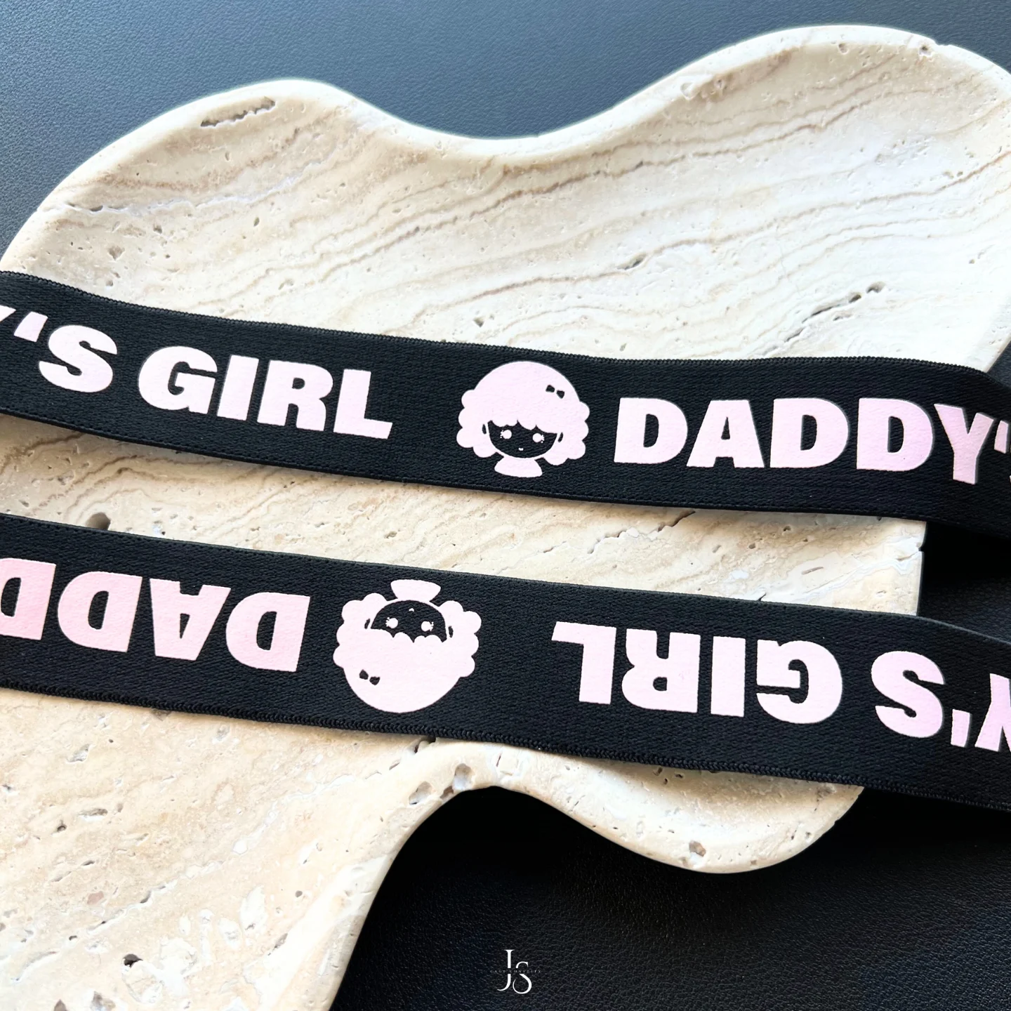strap design with daddy and a girl image
