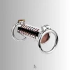 Complete set displayed with lock and keys for double ended chastity cage
