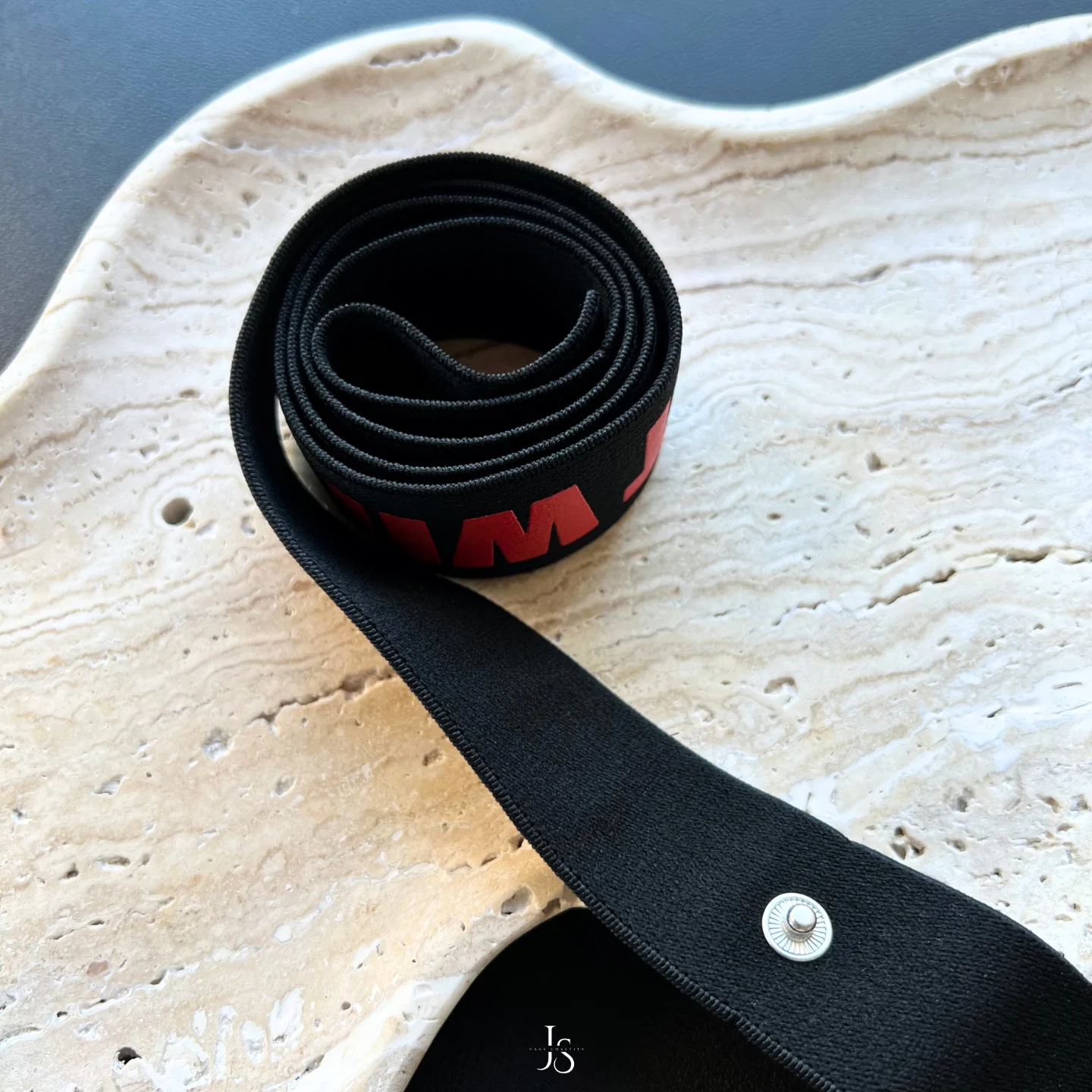 the strap rolled up