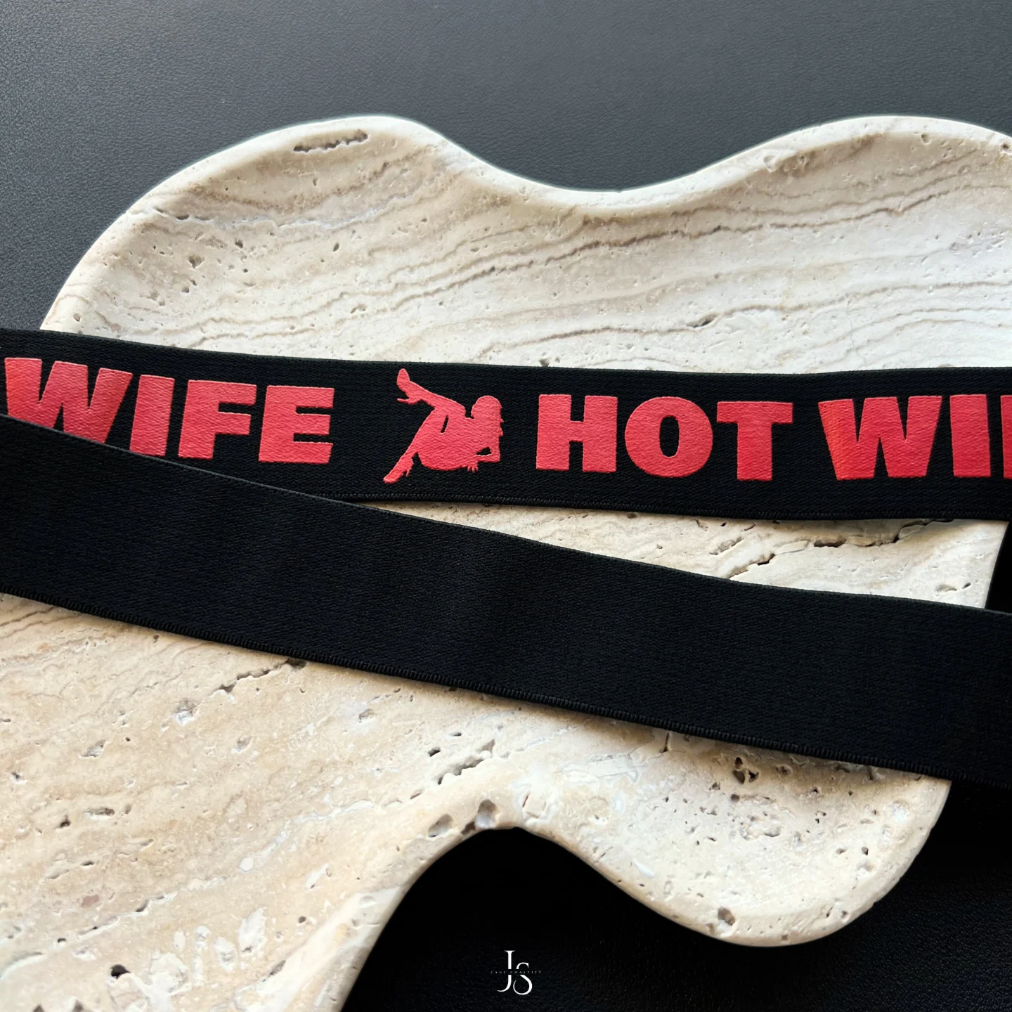 the picture of a female lady on the strap