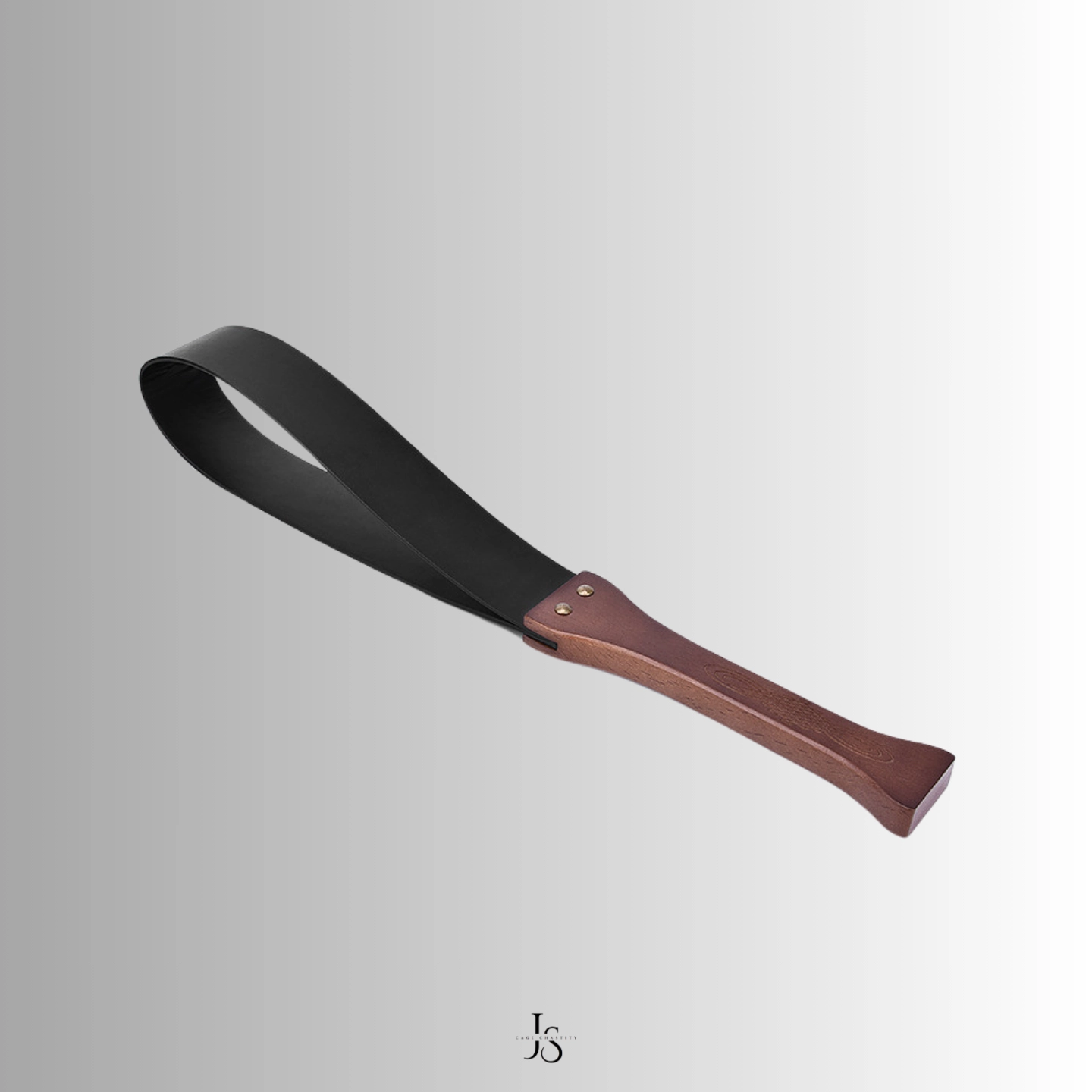 Grip and rivets shown from rear angle, highlighting handle contour