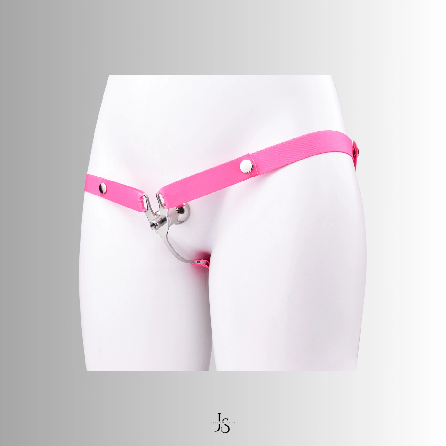 the lock with three-way pink strap