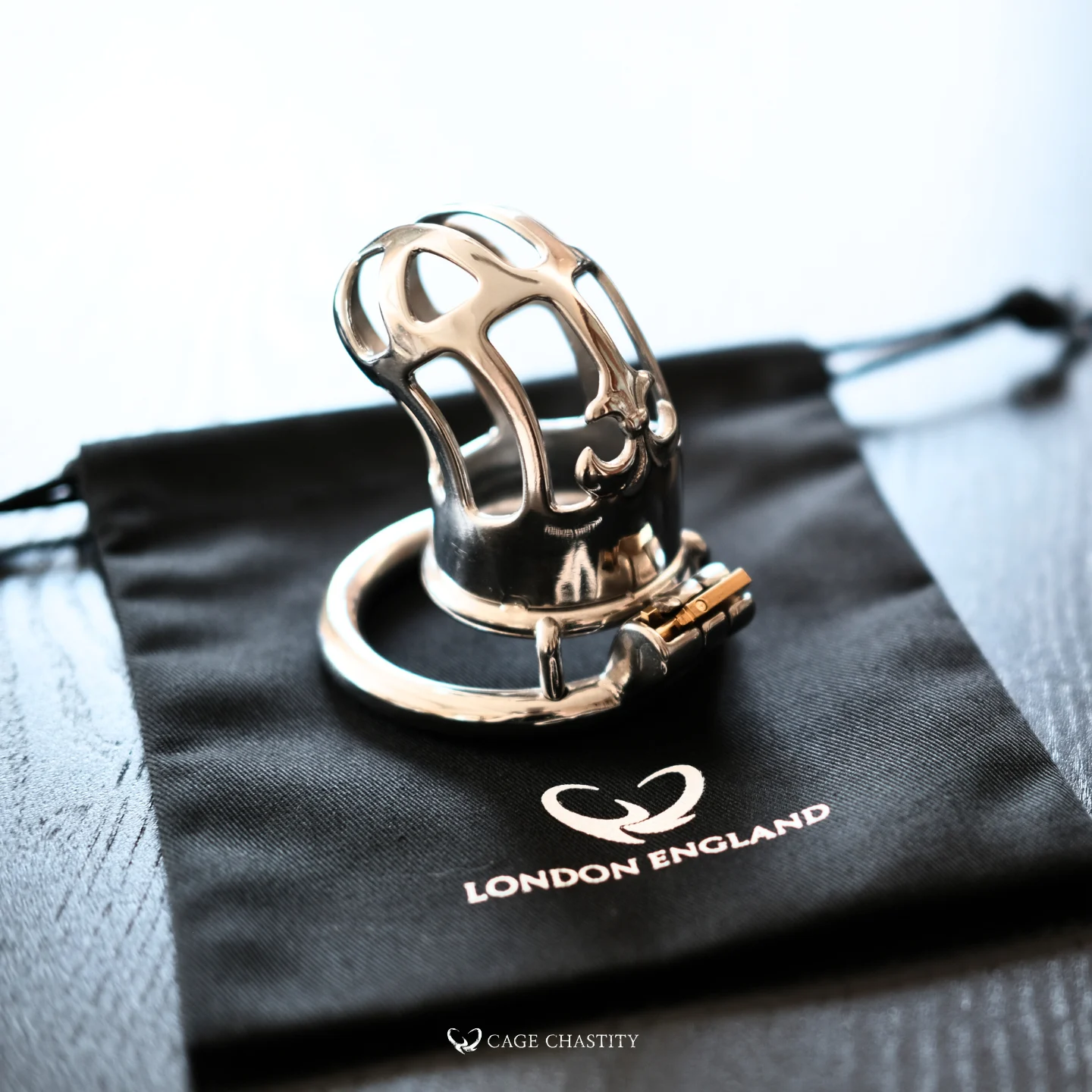 floral metal cage with flat ring