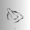 the curved design of the clip