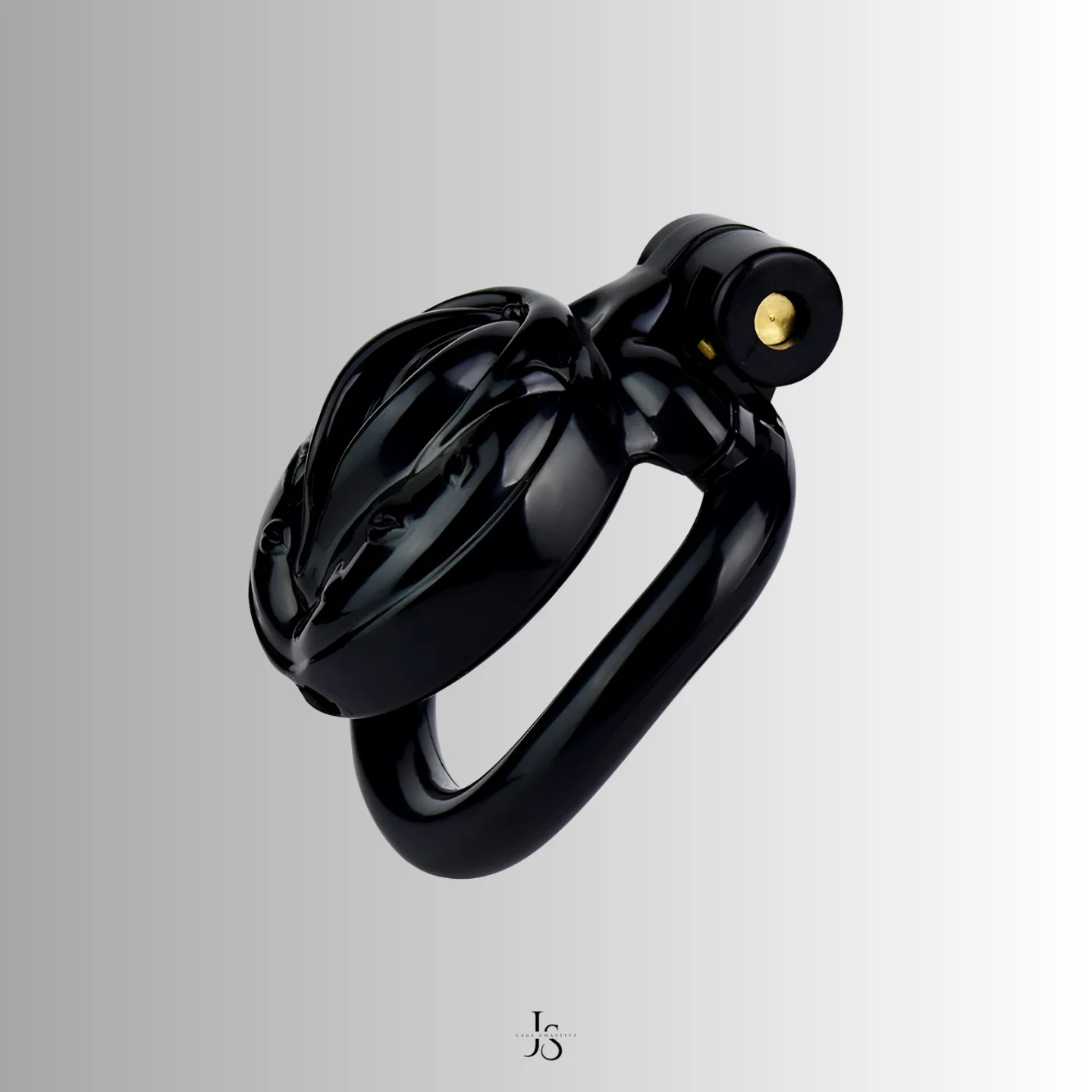 side view of the black cage