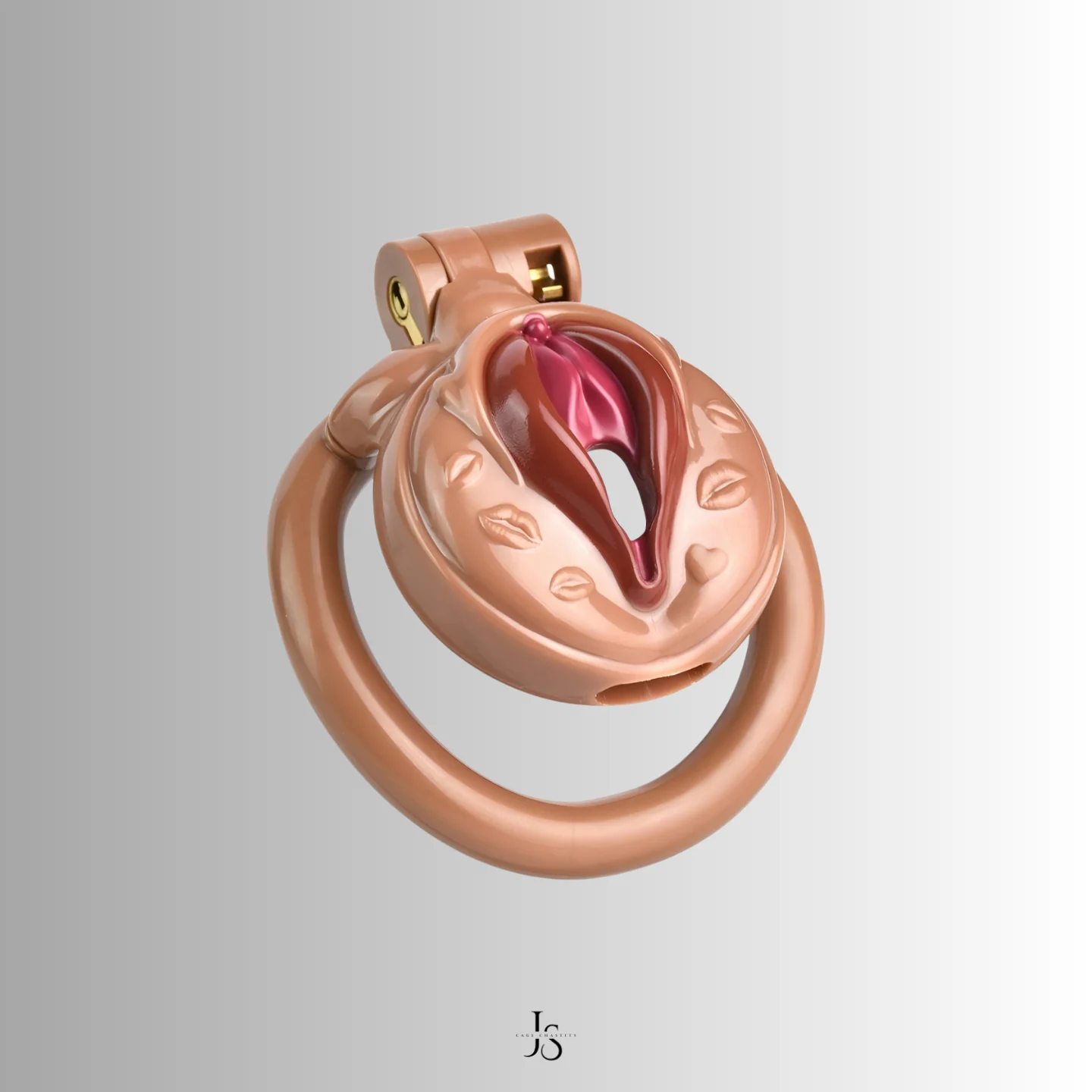 the details of the vulva design of the tan color cage