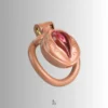 side view of the tan vulva cage