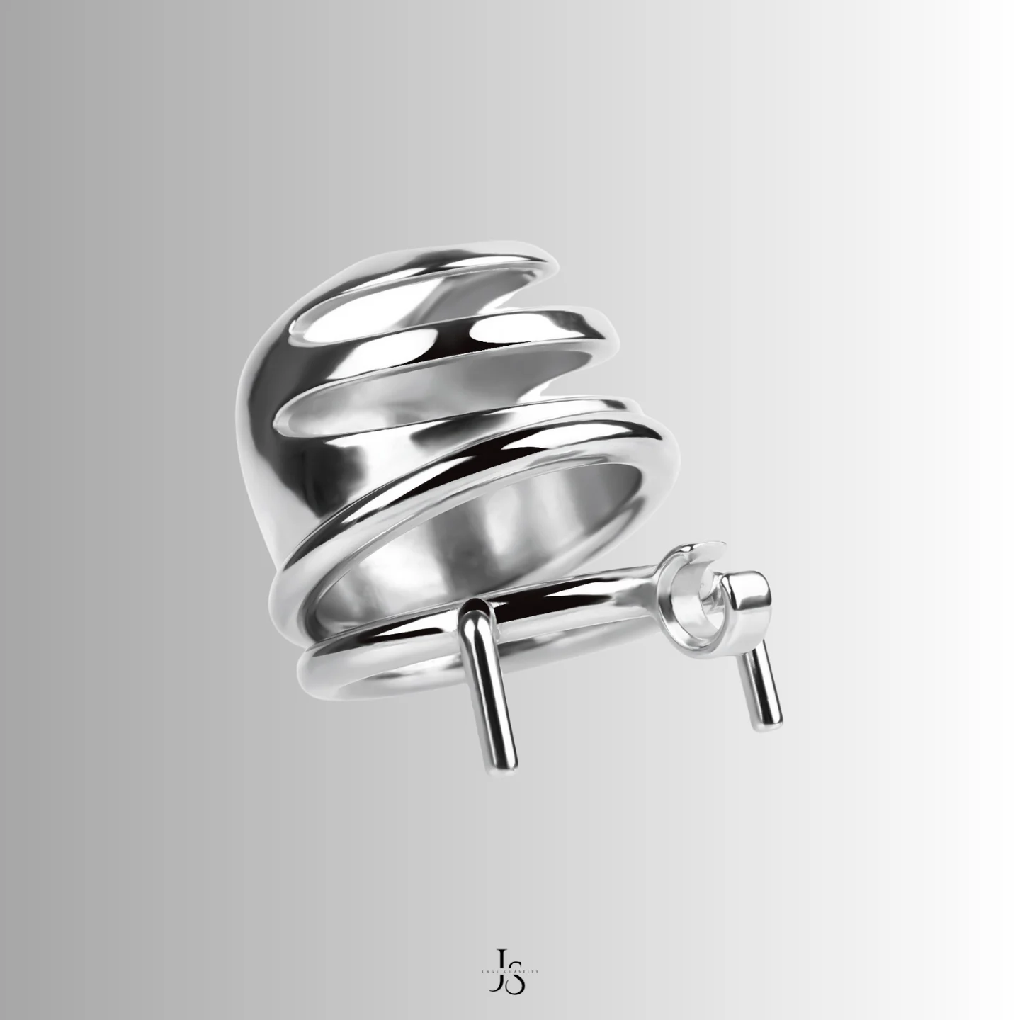 Front view showing curved cage head with PA slot