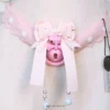 Butterfly Embroidered Lace Strap – Handmade Adjustable Belt with Bell & Bow Options