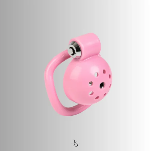 pink resin cage, with steel locking core, arc ring