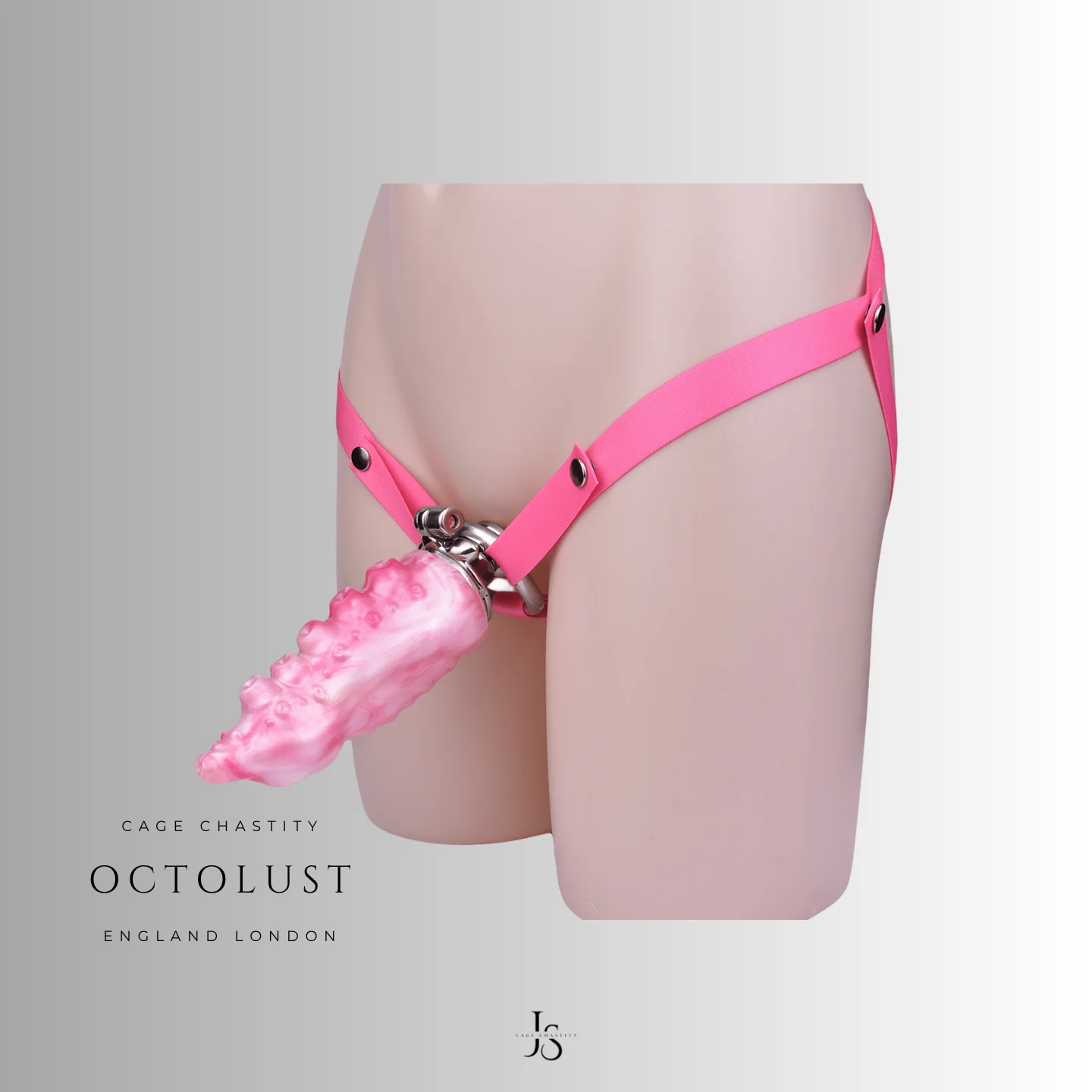 the pink octolust with chastity cages on