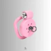 Click-lock system shown in closed position chastity cage