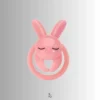 rabbit with eyes closed