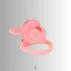pink rabbit cage with tiny barrel lock
