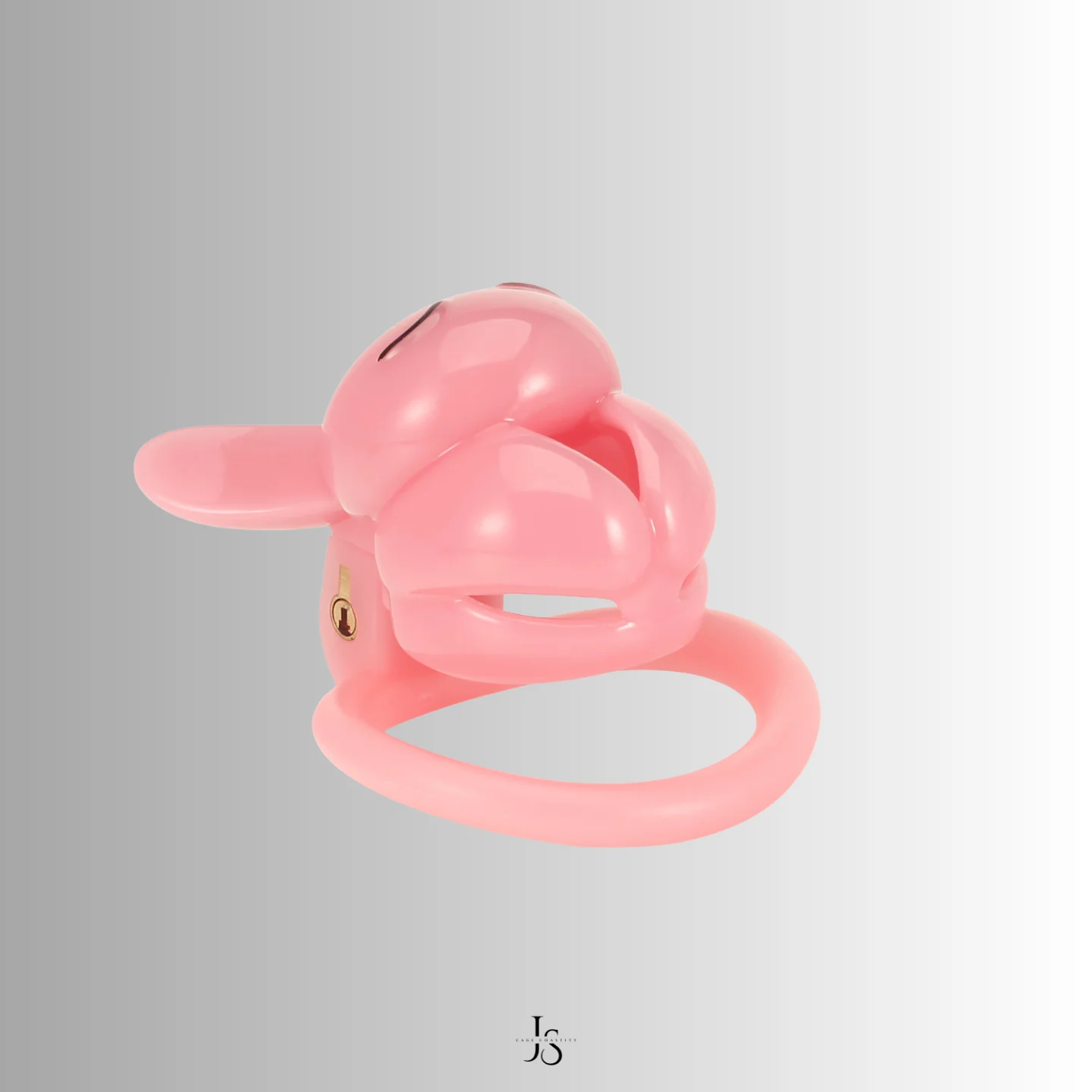 pink rabbit cage with tiny barrel lock