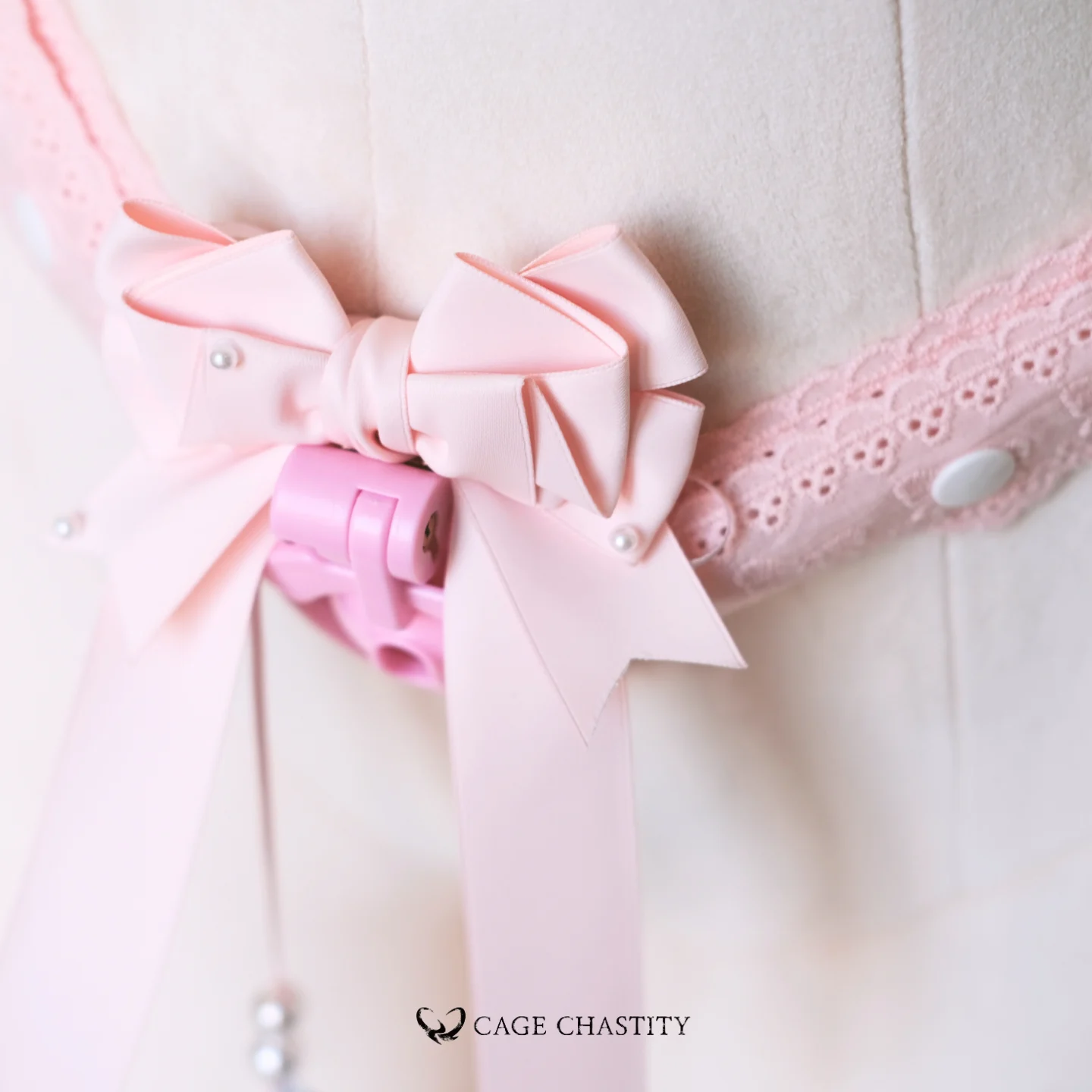 Butterfly Embroidered Lace Strap – Handmade Adjustable Belt with Bell & Bow Options