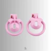 femmine chastity cages in pink color