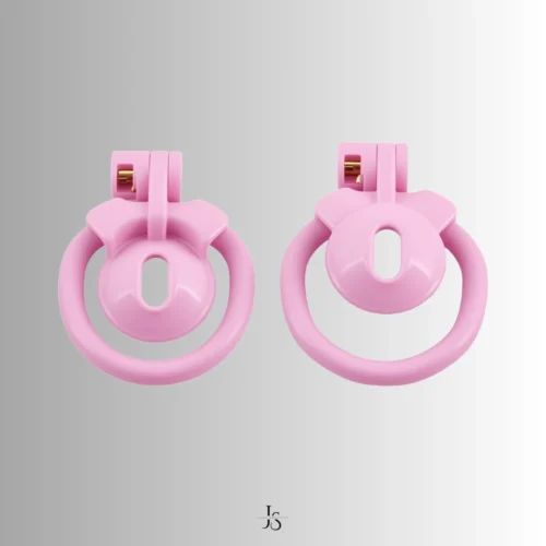 femmine chastity cages in pink color