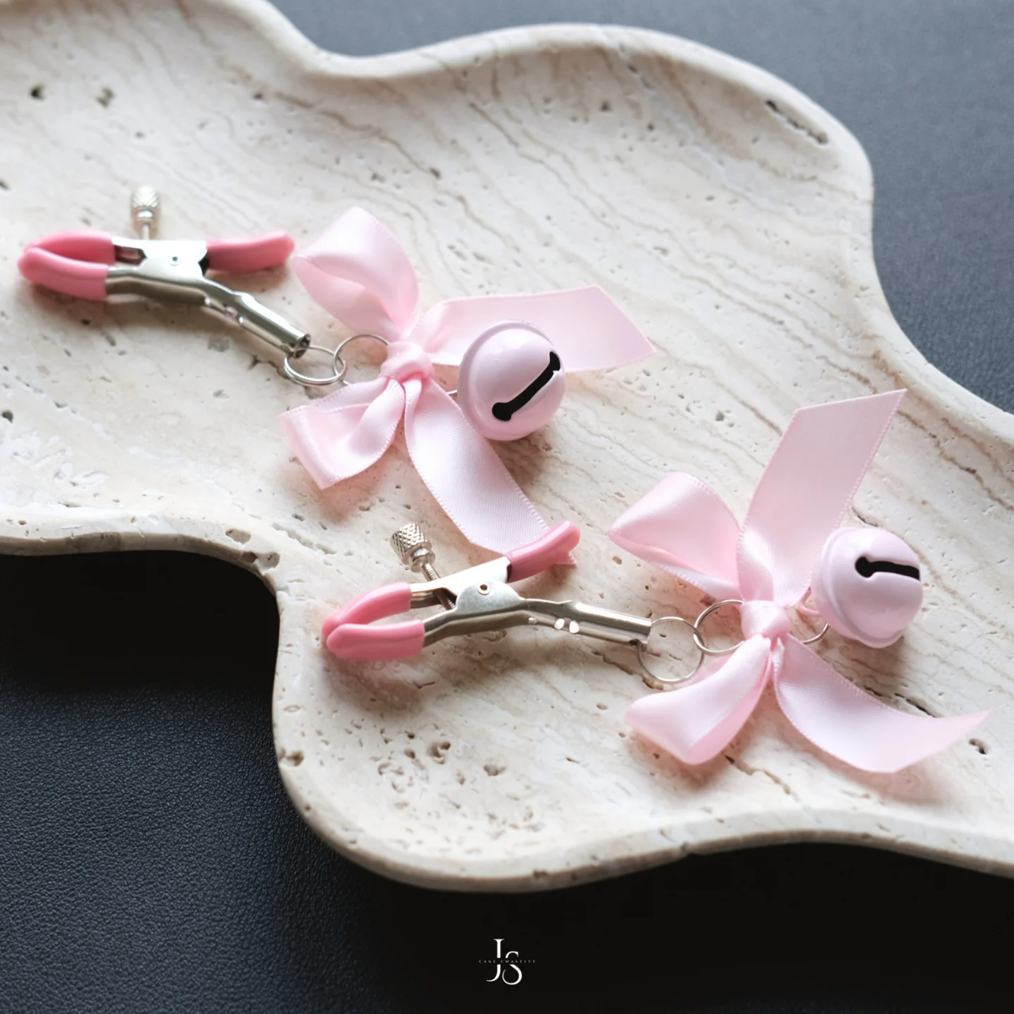 Pink Bell Bow Nipple Clamps
