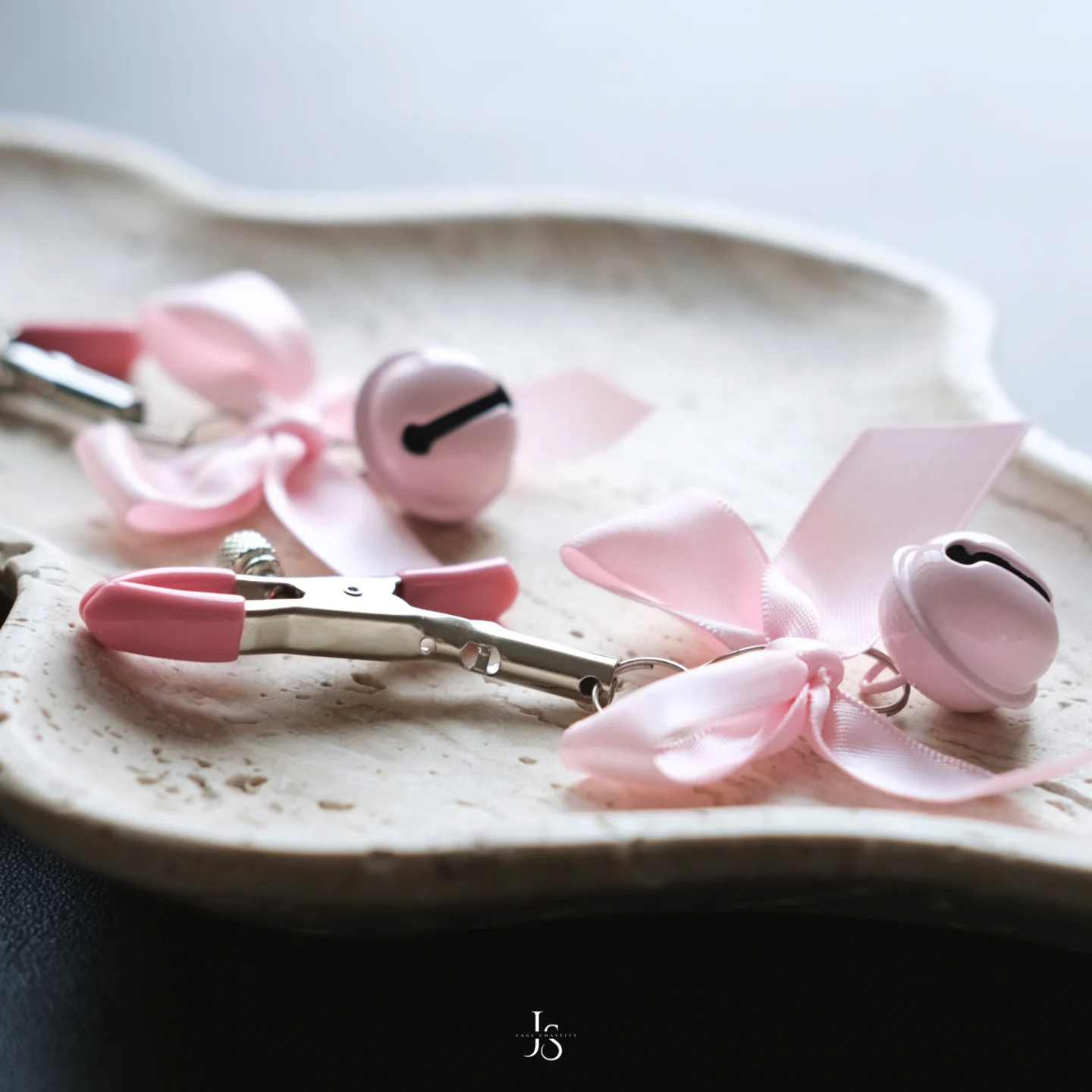 Pink Bell Bow Nipple Clamps
