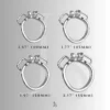 four different wearable arc rings
