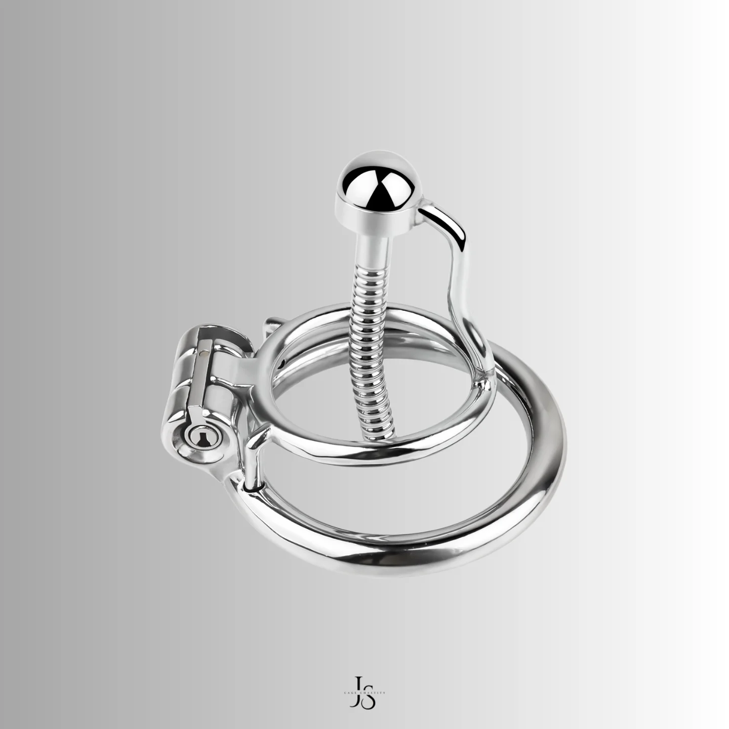 the upside view of the sounding tube cage, with upgraded barrel lock