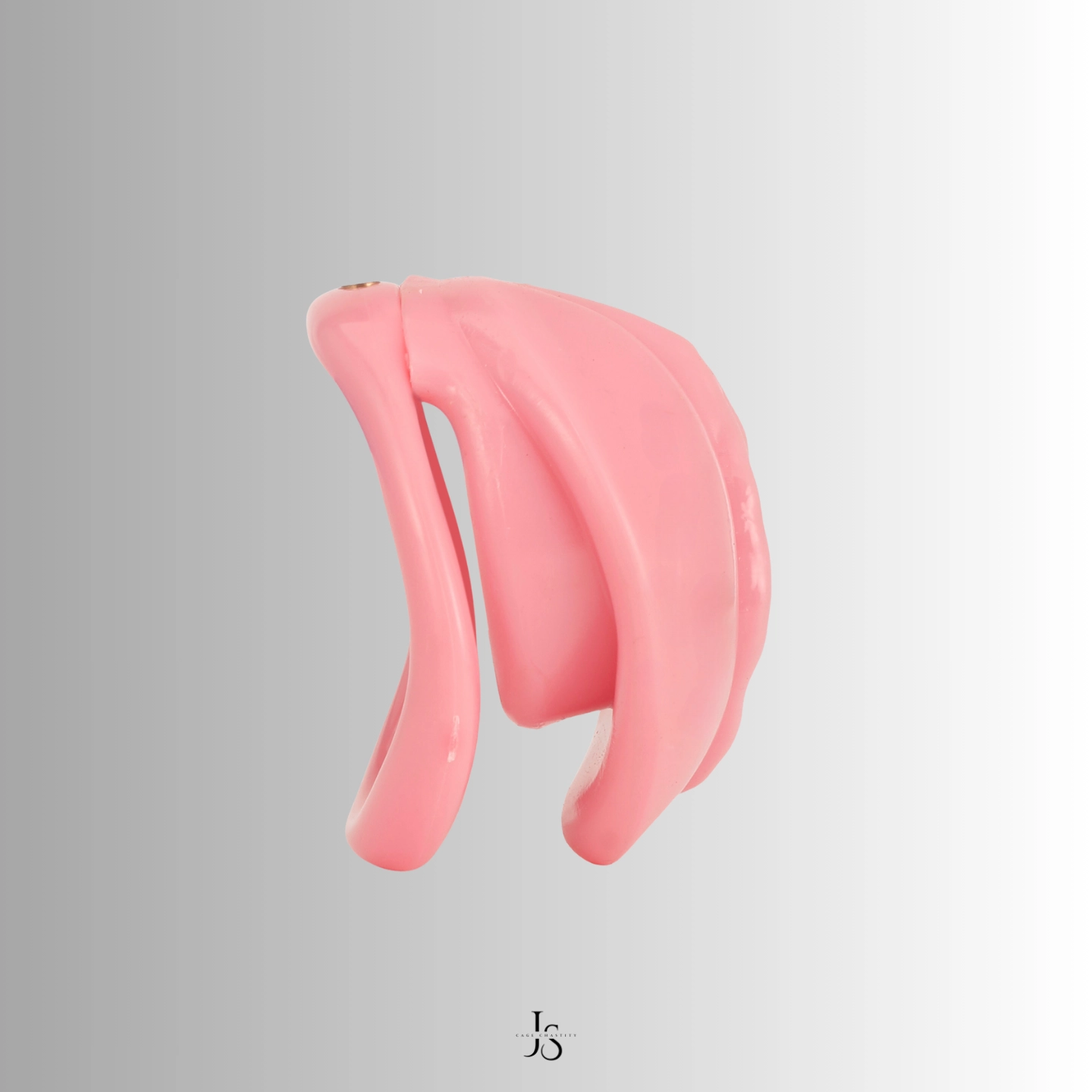 the side view of the pink cage