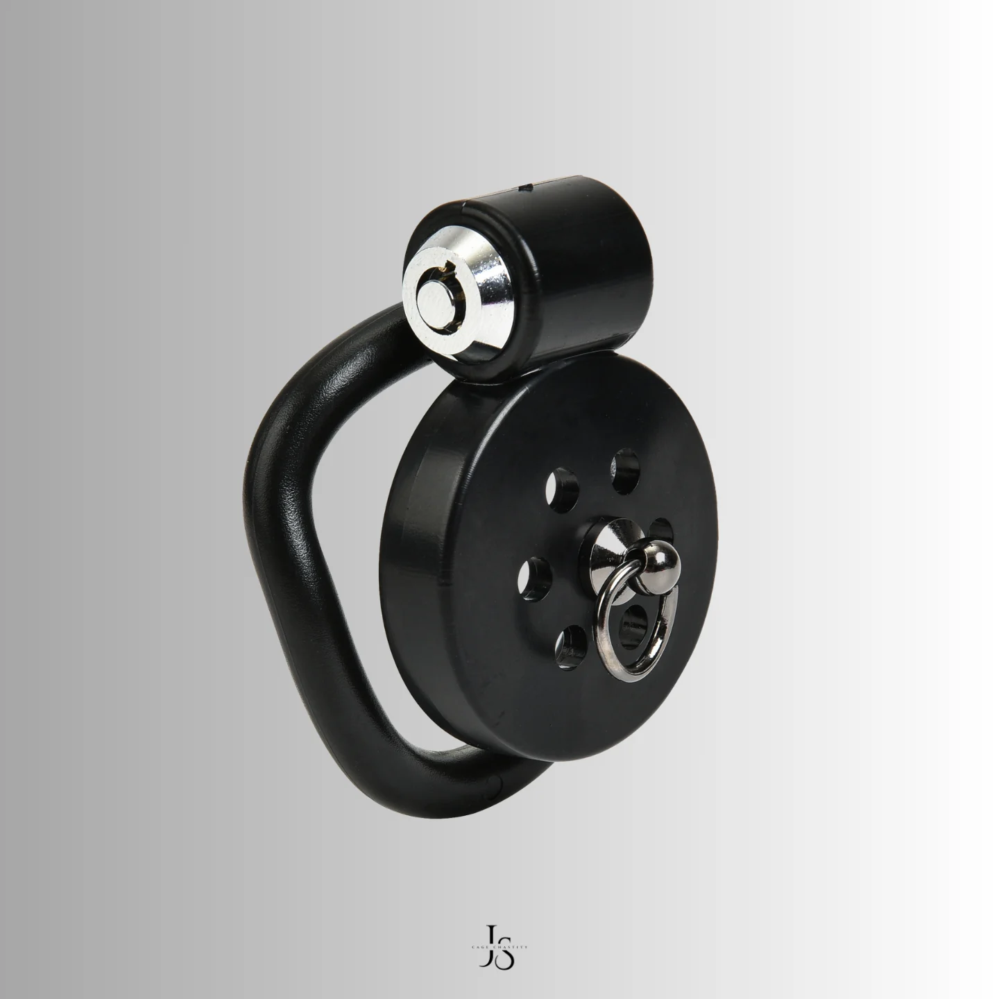 the cage with a metal chain plug