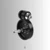 Black Flat Chastity Cage with One-Click Lock & 5 Rings