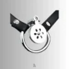 the flat surface of the chastity device