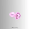 the total pink metal plug with crystal bottom
