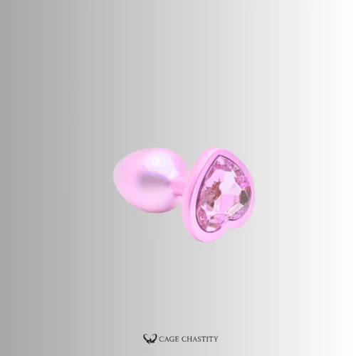 the total pink metal plug with crystal bottom