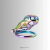 Rainbow Cobra Steel Chastity Cage – Pride Edition – CC43