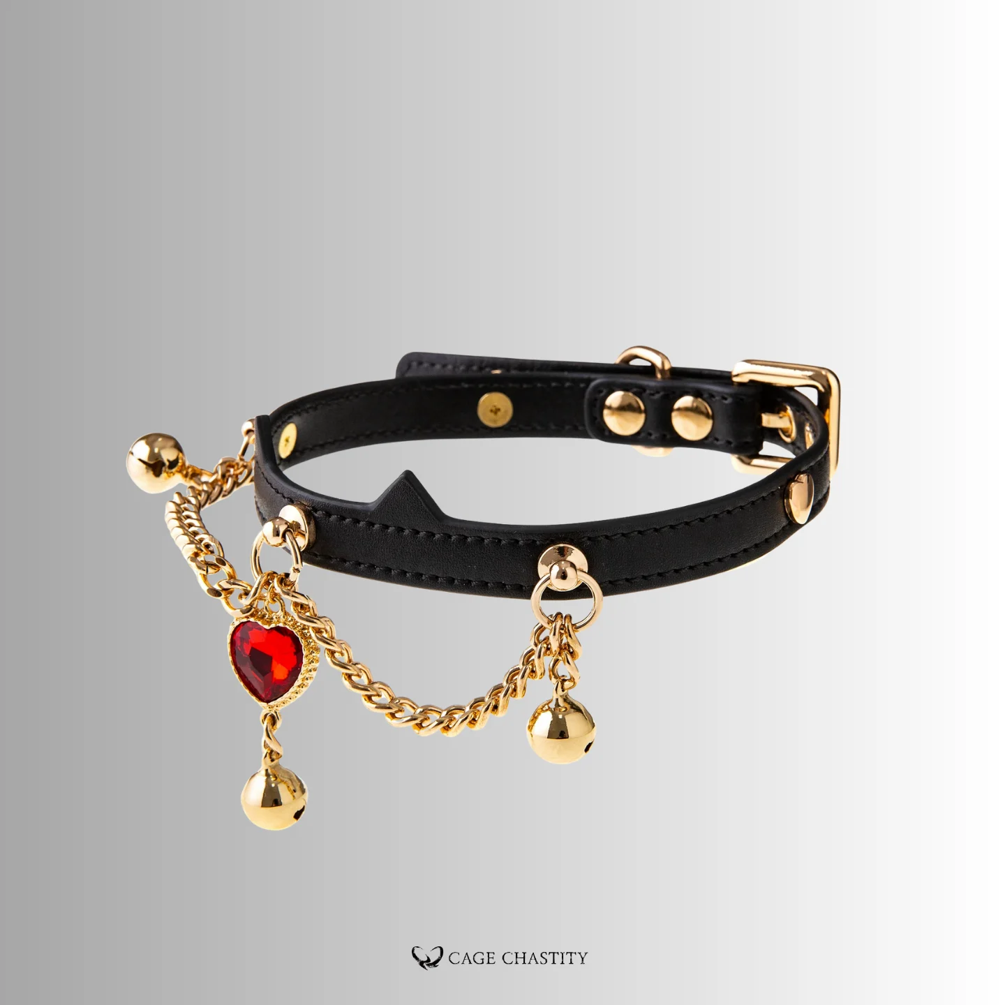 black collar with red gem