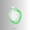 green flat clear cage