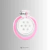 the clear cage tube iwth pink base ring