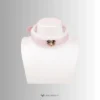 the lace collar on model