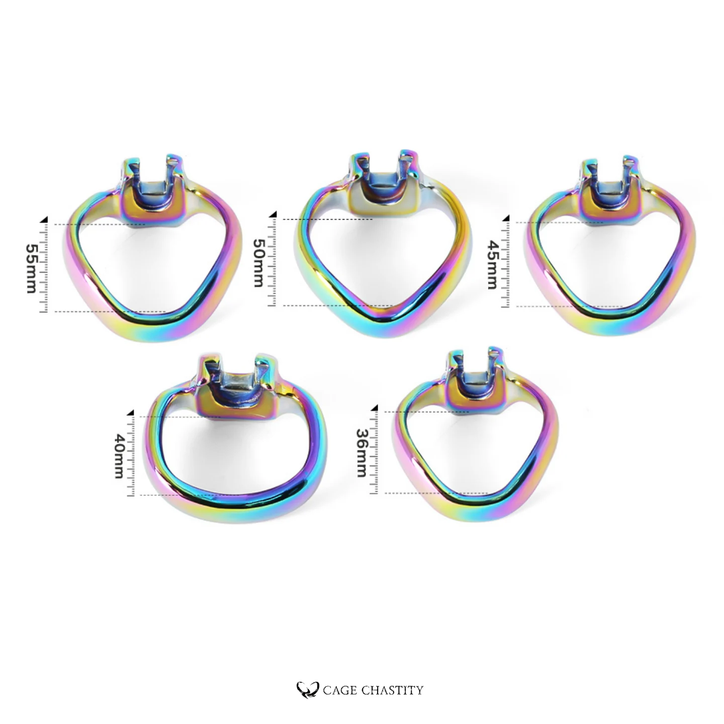 five different ring sizes=