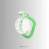 the side view of the green ring with clear head