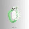 the green base ring with clear head