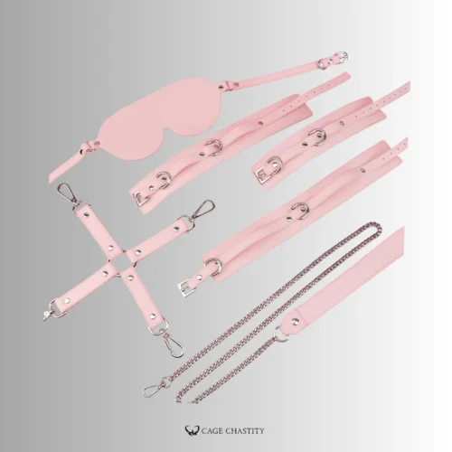 the blush bondage set with chains and masks