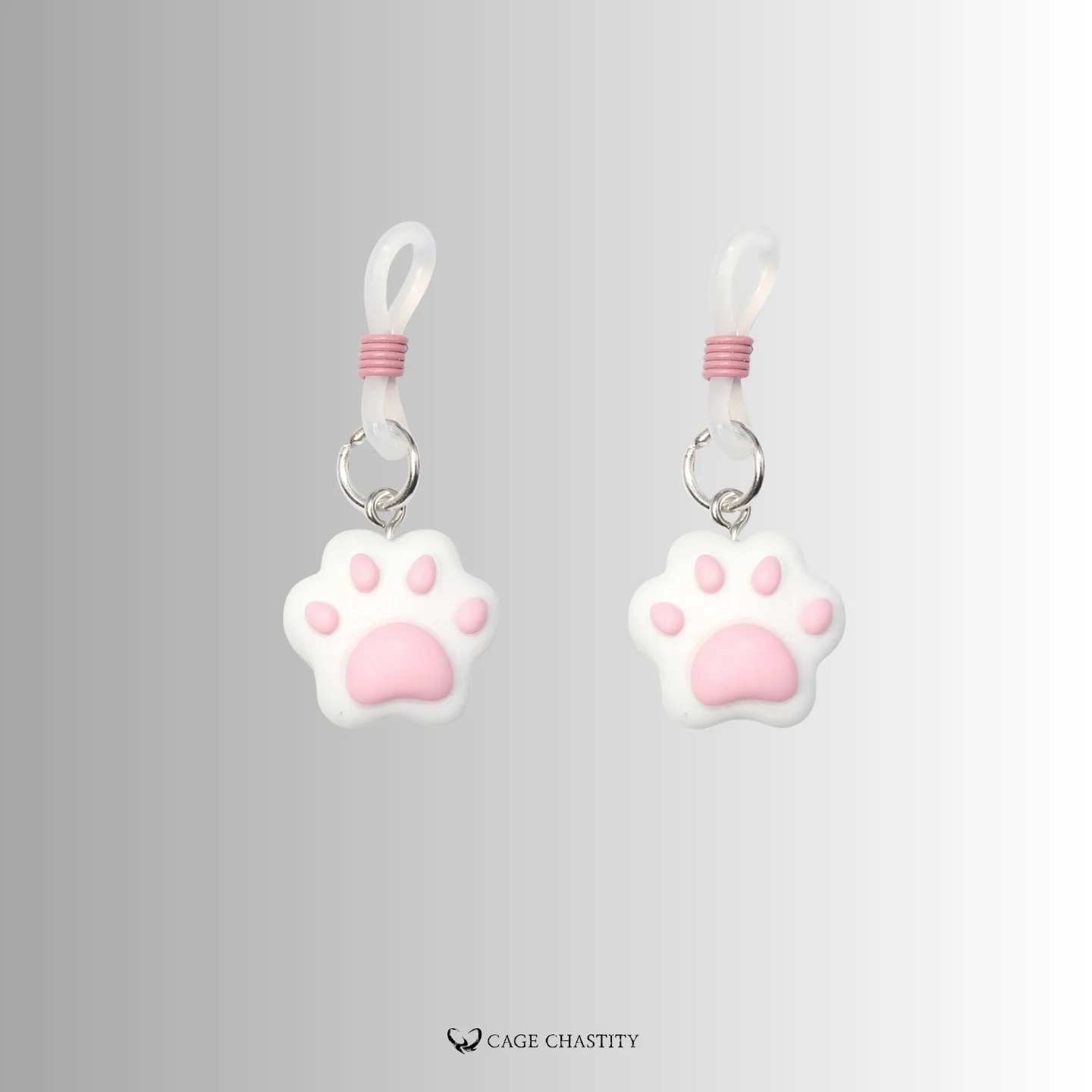 white nipple noose with paw design
